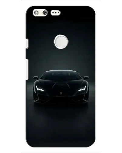 Чохол для Google Pixel з картинкою «Чорний Lamborghini Aventador»