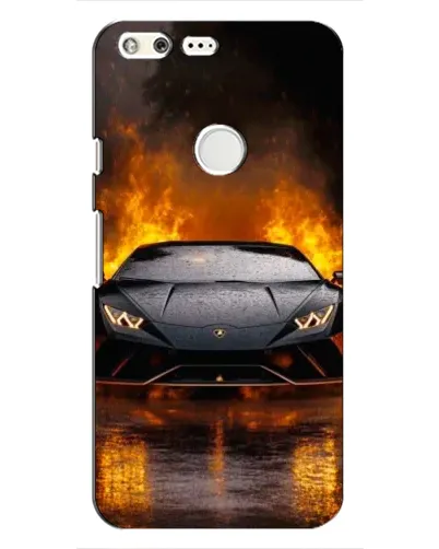 Чохол для Google Pixel з картинкою «Lamborghini у вогні»