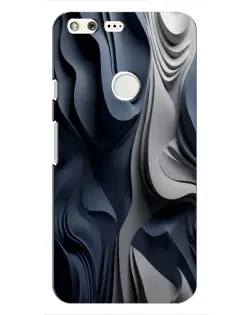 Чохол для Google Pixel з картинкою «Об'ємні сині складки»