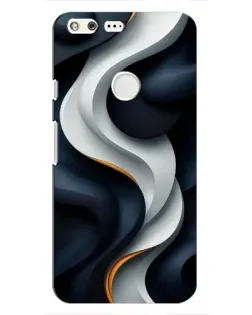 Чохол для Google Pixel з картинкою «Об'ємні чорно-білі стрічки»