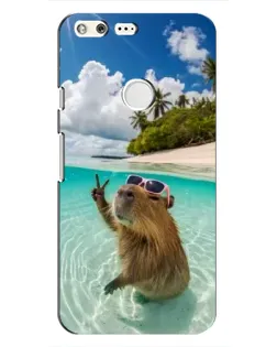 Чохол для Google Pixel з картинкою «Капібара на морі»