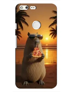 Чохол для Google Pixel з картинкою «Капібара з піцою»