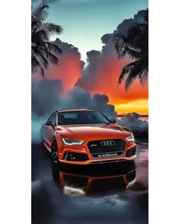 Чехол для Google с картинкой «Audi — закат»