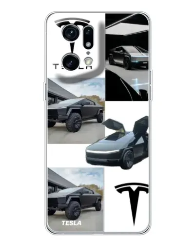 Чехол для HMD Fuse с картинкой «Коллаж Cybertruck Tesla»