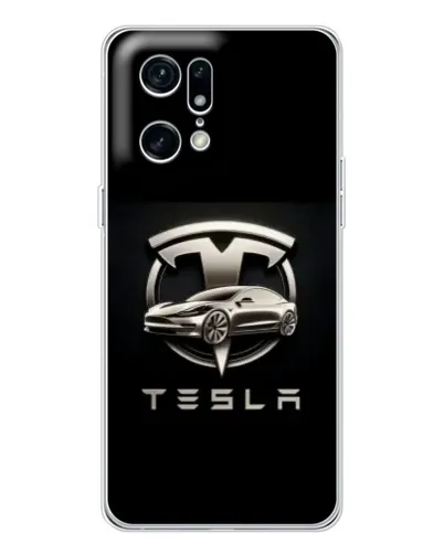 Чехол для HMD Fuse с картинкой «Tesla — серебристое авто»