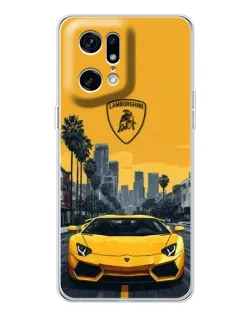 Чехол для HMD Fuse с картинкой «Желтый Lamborghini город»