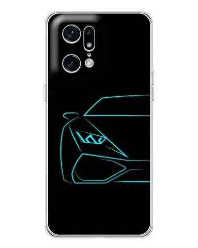 Чехол для HMD Fuse с картинкой «Голубой силуэт Lamborghini»