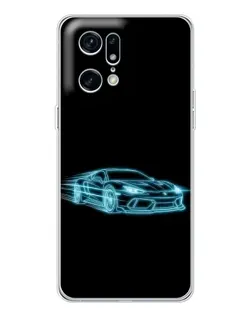 Чехол для HMD Fuse с картинкой «Неоновый контур Lamborghini»