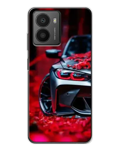 Чехол для HMD Fusion с картинкой «Спортивная BMW и цветы»