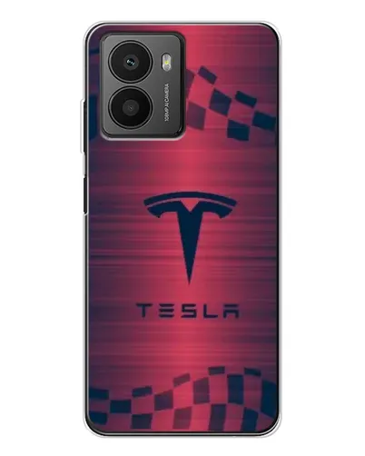 Чехол для HMD Fusion с картинкой «Тесла красный карбон»