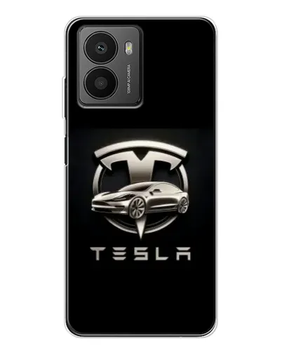 Чехол для HMD Fusion с картинкой «Tesla — серебристое авто»