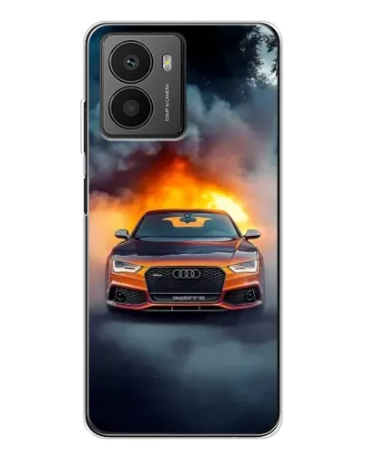 Чехол для HMD Fusion с картинкой «Audi в огненном дыму»