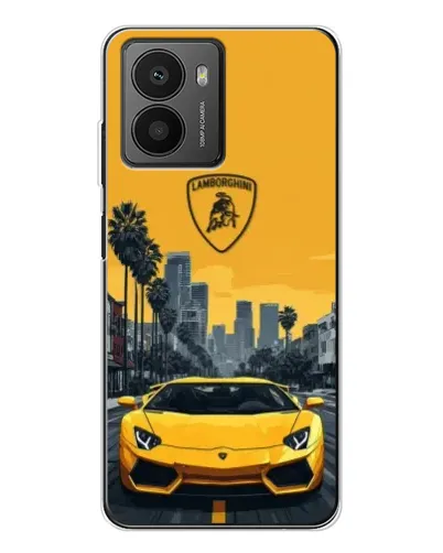 Чехол для HMD Fusion с картинкой «Желтый Lamborghini город»