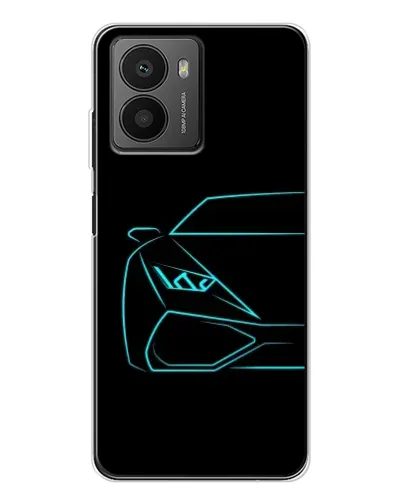 Чехол для HMD Fusion с картинкой «Голубой силуэт Lamborghini»