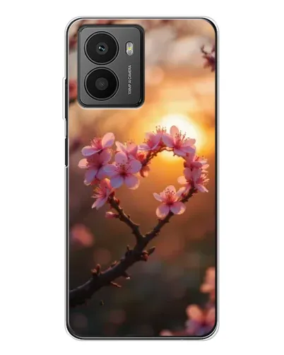 Чехол для HMD Fusion с картинкой «Розовый цвет сердце на фоне заката»