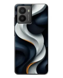 Чехол для HMD Fusion с картинкой «Объемные черно-белые ленты» Чехол для HMD Fusion с картинкой «Объемные черно-белые ленты»