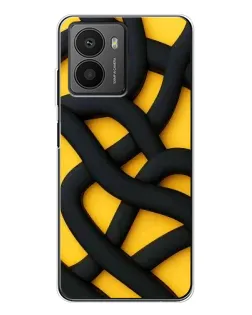 Чехол для HMD Fusion с картинкой «Черное желтое переплетение»