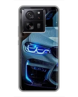 Чехол для HMD Pulse 2 Pro с картинкой «Взгляд BMW с синими фарами»