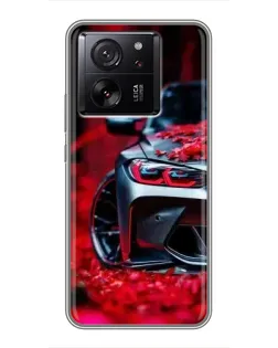 Чехол для HMD Pulse 2 Pro с картинкой «Спортивная BMW и цветы»