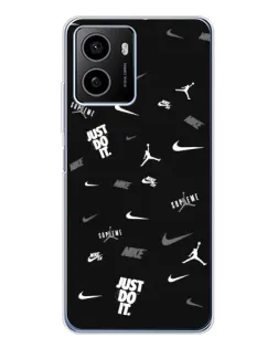 Чехол для HMD Pulse Plus с картинкой «Nike Black Pattern»