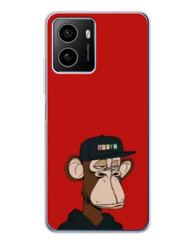 Чохол для HMD Pulse Plus з картинкою «Bored Ape — червоний фон»