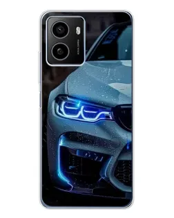 Чехол для HMD Pulse Plus с картинкой «Взгляд BMW с синими фарами»