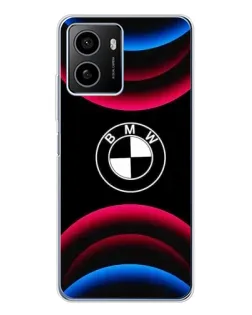 Чехол для HMD Pulse Plus с картинкой «Логотип BMW и неоновые дуги»