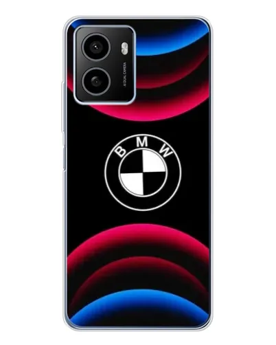 Чехол для HMD Pulse Plus с картинкой «Логотип BMW и неоновые дуги»