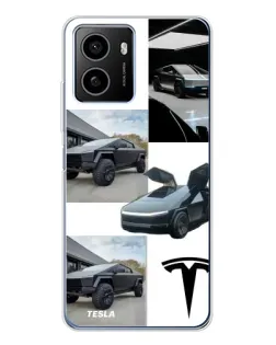 Чехол для HMD Pulse Plus с картинкой «Коллаж Cybertruck Tesla»