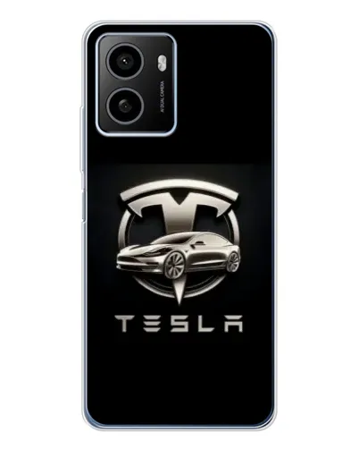 Чехол для HMD Pulse Plus с картинкой «Tesla — серебристое авто»