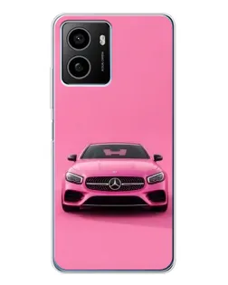 Чехол для HMD Pulse Plus с картинкой «Розовый Mercedes AMG»