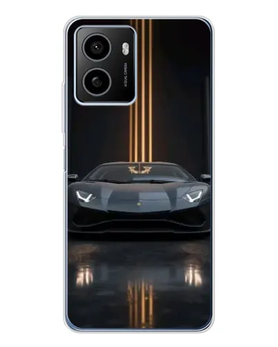 Чехол для HMD Pulse Plus с картинкой «Lamborghini золотые линии»