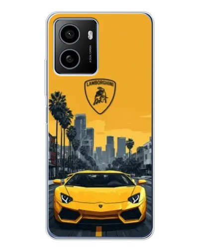 Чехол для HMD Pulse Plus с картинкой «Желтый Lamborghini город»