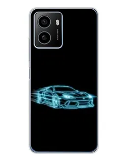 Чехол для HMD Pulse Plus с картинкой «Неоновый контур Lamborghini»