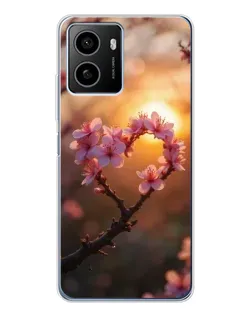 Чехол для HMD Pulse Plus с картинкой «Розовый цвет сердце на фоне заката»