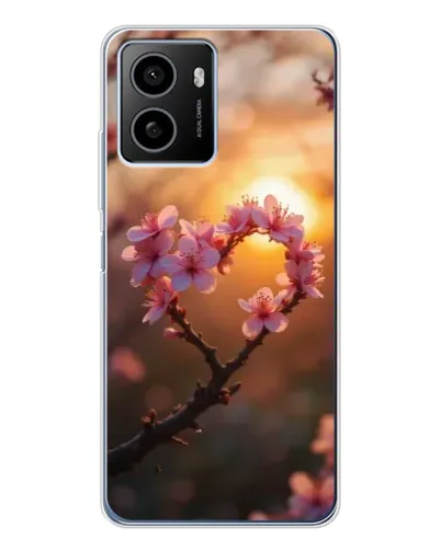 Чехол для HMD Pulse Plus с картинкой «Розовый цвет сердце на фоне заката»