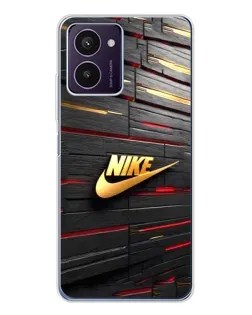 Чехол для HMD Pulse Pro с картинкой «Золотой Nike на металле»