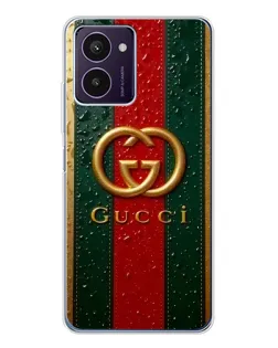 Чехол для HMD Pulse Pro с картинкой «Gucci — фирменная полоса и золото»