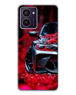 Чехол для HMD Pulse Pro с картинкой «Спортивная BMW и цветы»
