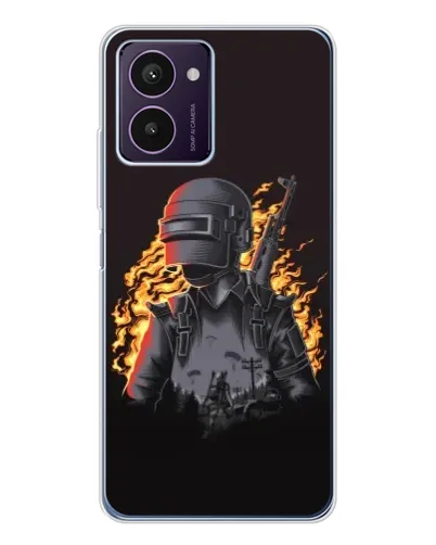 Чохол для HMD Pulse Pro з картинкою «PUBG — вогняний силует»