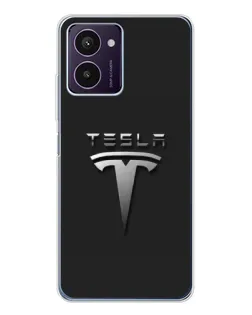 Чехол для HMD Pulse Pro с картинкой «Стальной логотип Tesla»