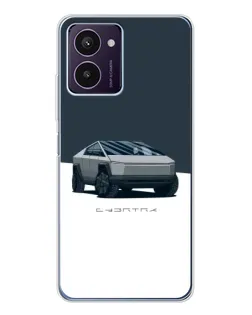 Чехол для HMD Pulse Pro с картинкой «Серебристый Cybertruck Tesla»
