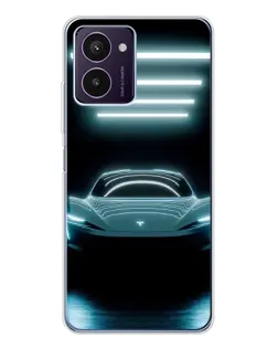 Чехол для HMD Pulse Pro с картинкой «Tesla в неоне»