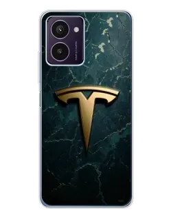 Чехол для HMD Pulse Pro с картинкой «Мраморная Tesla Gold»