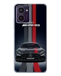 Чехол для HMD Pulse Pro с картинкой «Mercedes — белый карбон»