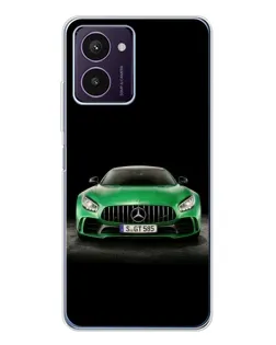 Чехол для HMD Pulse Pro с картинкой «Mercedes — неоновый лого»