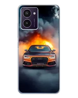 Чехол для HMD Pulse Pro с картинкой «Audi в огненном дыму»