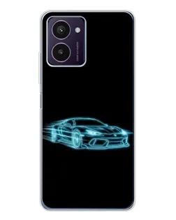 Чехол для HMD Pulse Pro с картинкой «Неоновый контур Lamborghini»