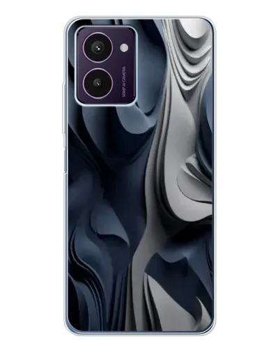 Чехол для HMD Pulse Pro с картинкой «Объемные синие складки»