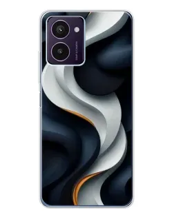 Чехол для HMD Pulse Pro с картинкой «Объемные черно-белые ленты»